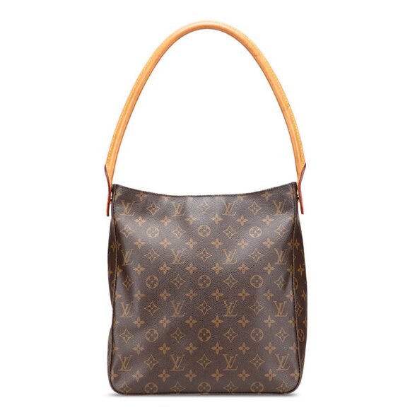 LOUIS VUITTON Brown Monogram Leather Looping GM Shoulder Bag